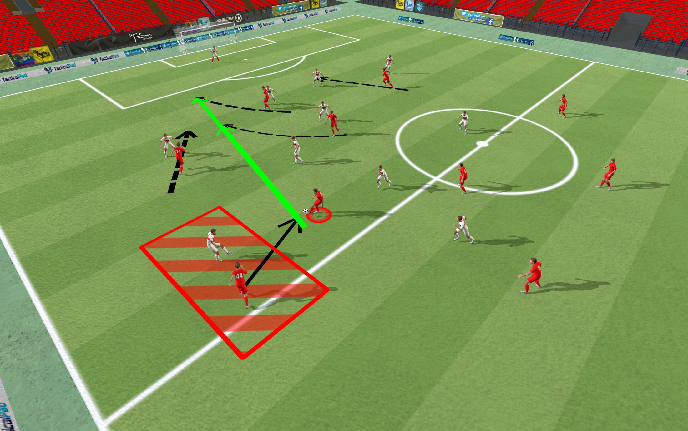 Grafik – FCB-VfB – Balleroberung des FC Bayern mit Optionen in die Tiefe gegen aufgerückte Stuttgarter (1)